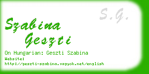 szabina geszti business card